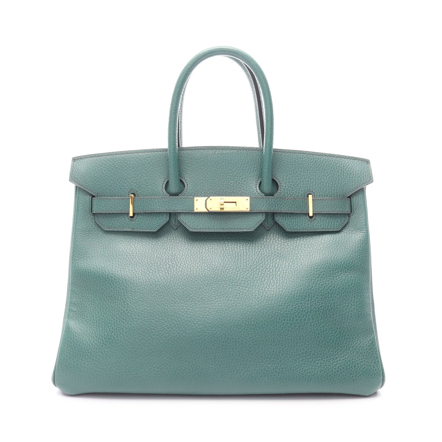 バーキン35 ヴェールヴェンガル ハンドバッグ アルデンヌ グリーン ゴールド金具 ○X刻印 エルメス バッグ HERMES