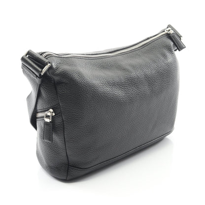 トライアングルロゴ ショルダーバッグ レザー ブラック プラダ