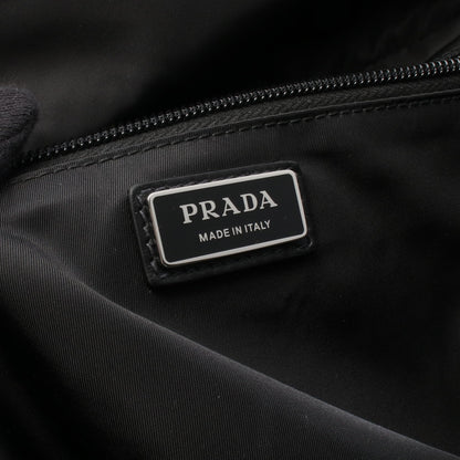 Re-Nylon メッセンジャーバッグ ショルダーバッグ ナイロン レザー ブラック プラダ