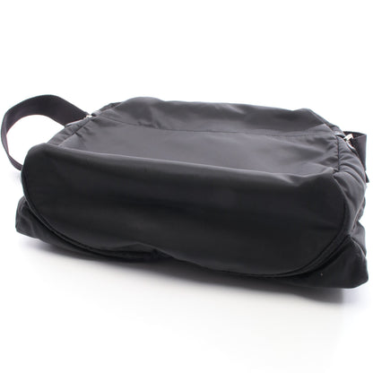 Re-Nylon メッセンジャーバッグ ショルダーバッグ ナイロン レザー ブラック プラダ