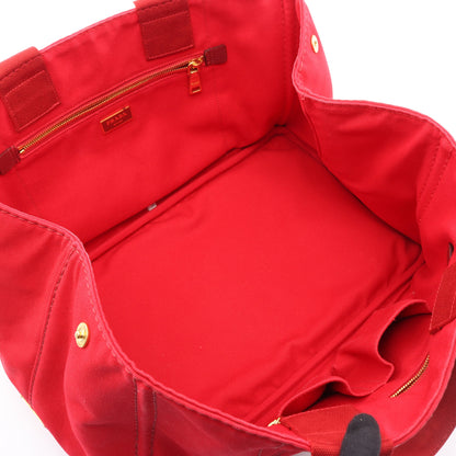 CANAPA カナパ ハンドバッグ トートバッグ キャンバス レッド プラダ バッグ PRADA