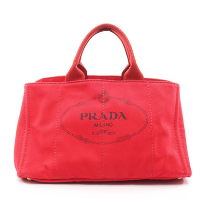 CANAPA カナパ ハンドバッグ トートバッグ キャンバス レッド プラダ バッグ PRADA