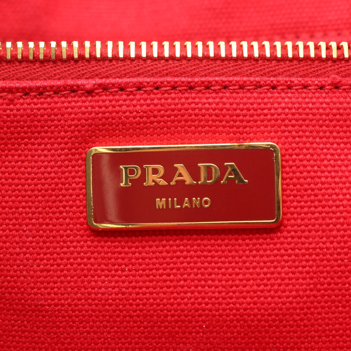 CANAPA カナパ ハンドバッグ トートバッグ キャンバス レッド プラダ バッグ PRADA