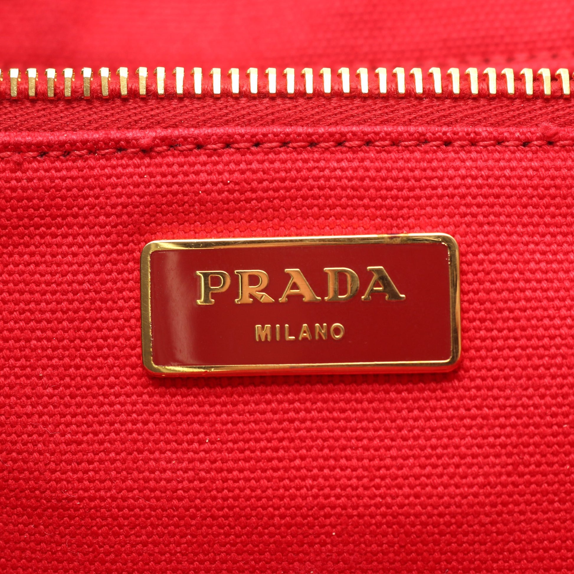 CANAPA カナパ ハンドバッグ トートバッグ キャンバス レッド プラダ バッグ PRADA