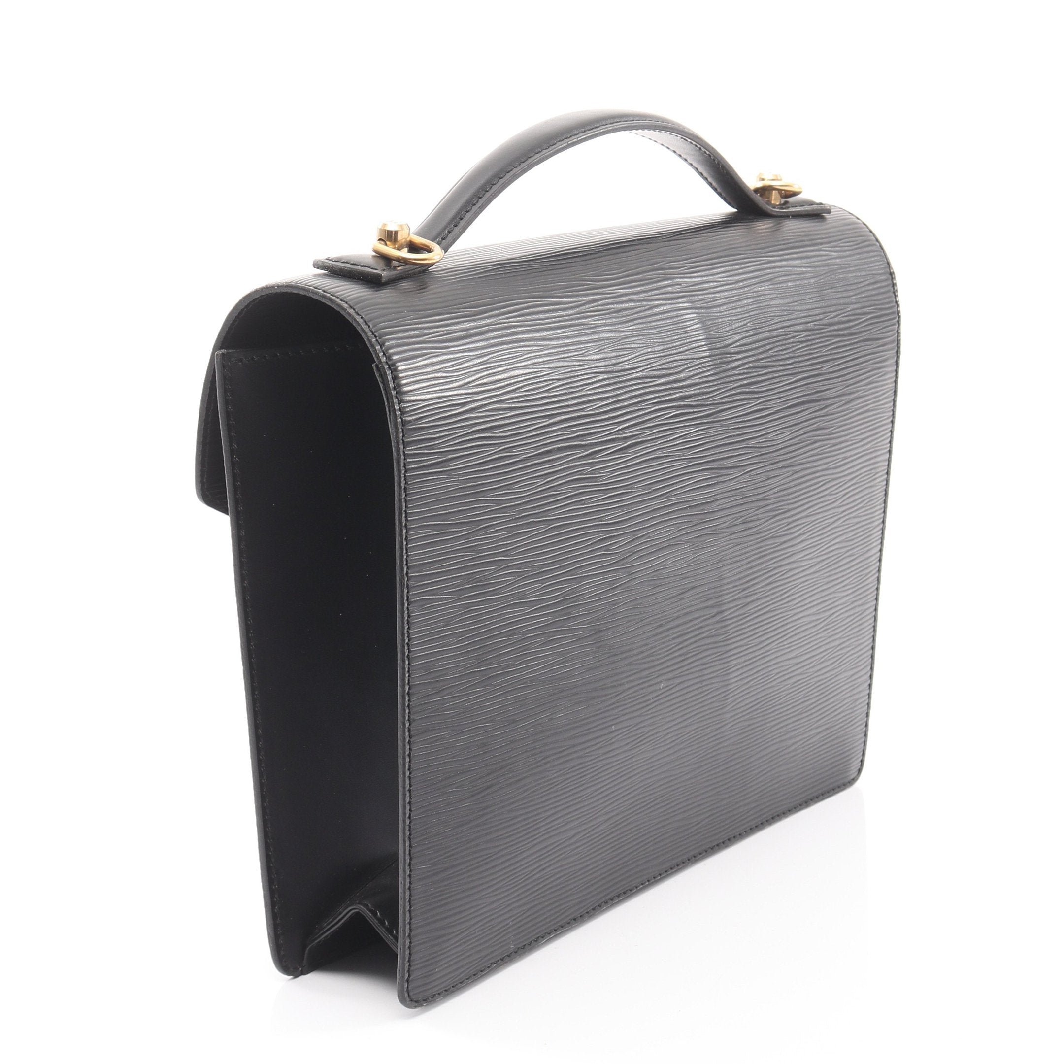 モンソー エピ ノワール ハンドバッグ レザー ブラック 2WAY ルイ