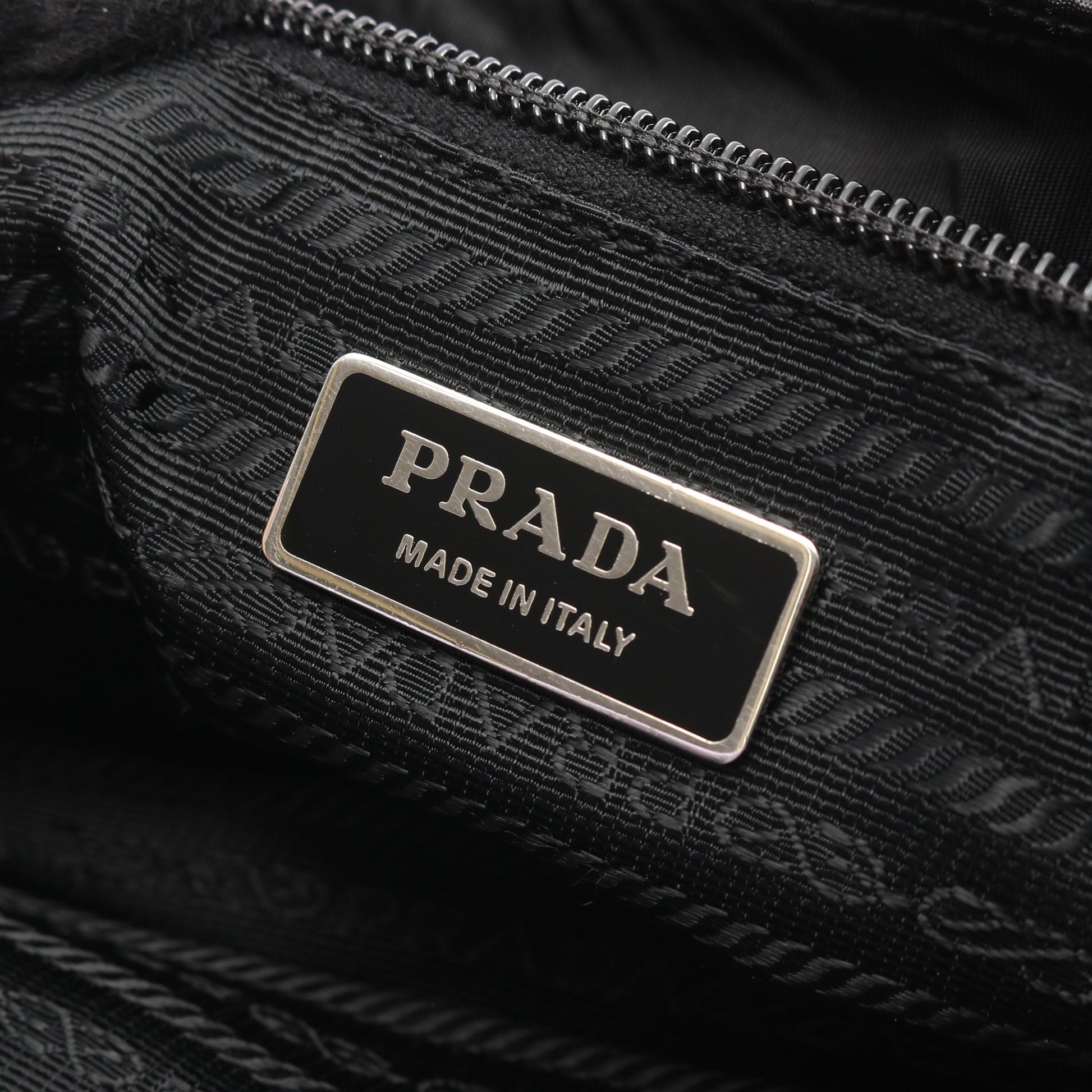 TESSUTO+SAFFI ショルダーバッグ ナイロン サフィアーノレザー ブラック プラダ バッグ PRADA
