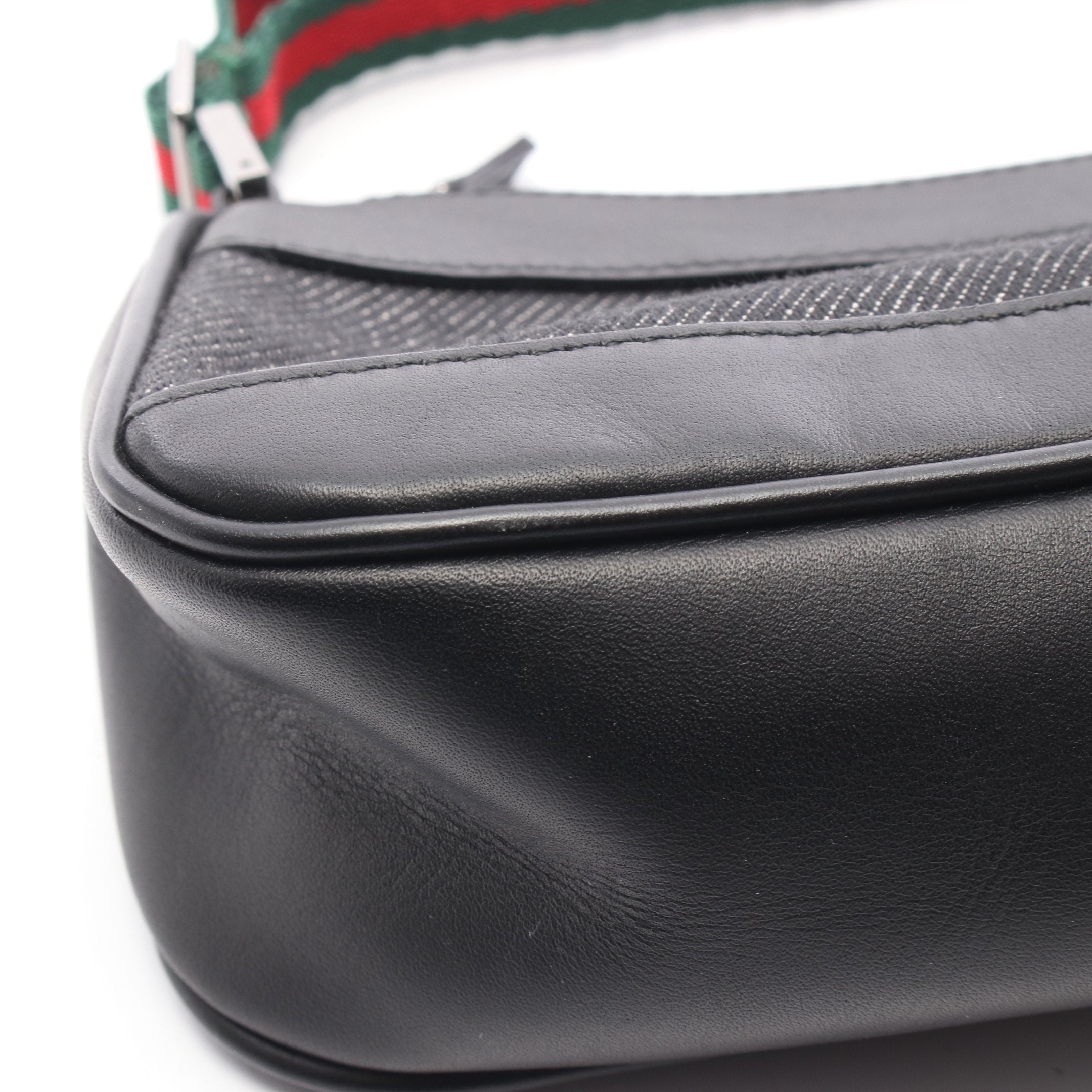 シェリーライン アクセサリーポーチ ハンドバッグ デニム レザー