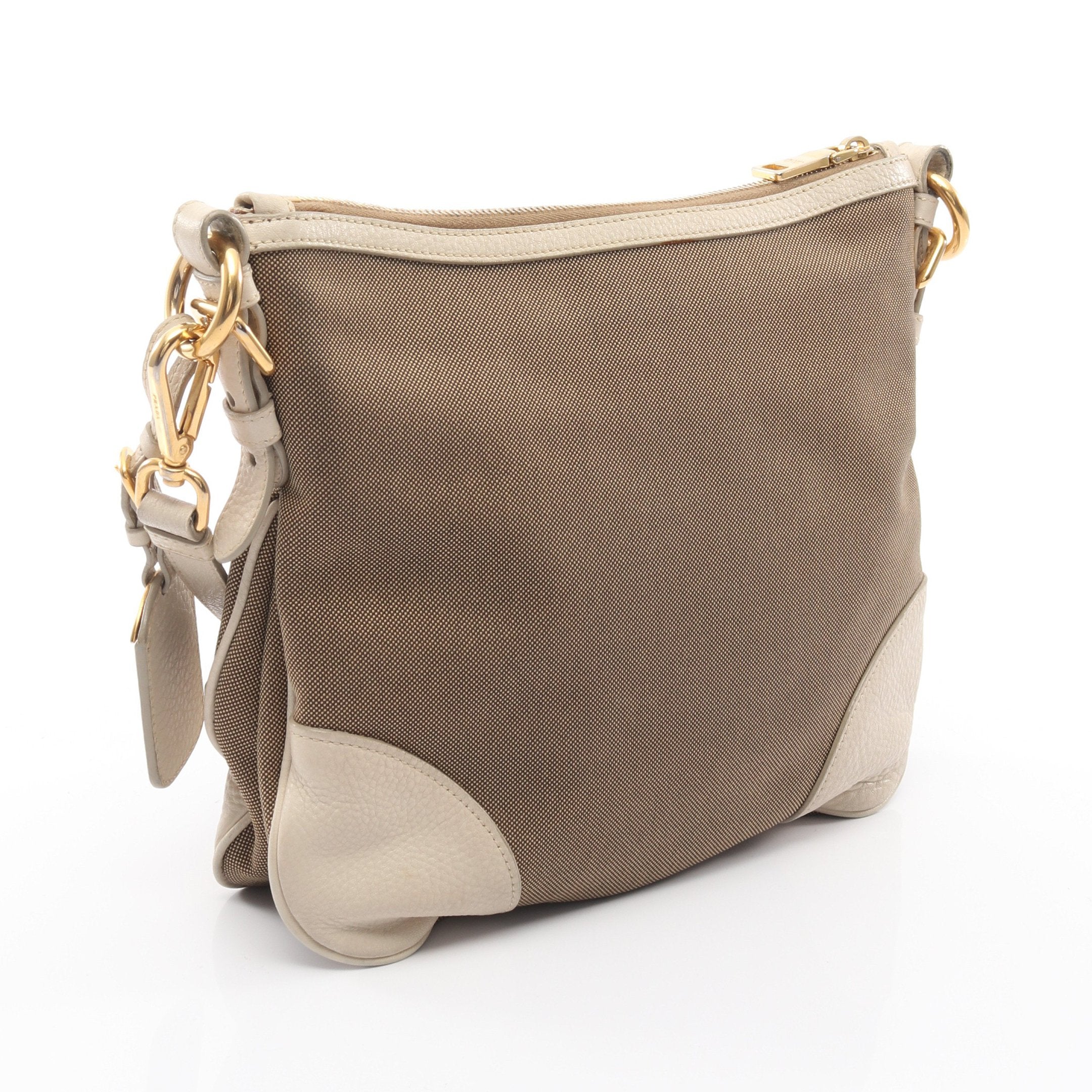 LOGO JACQUARD ロゴジャガード ショルダーバッグ キャンバス レザー