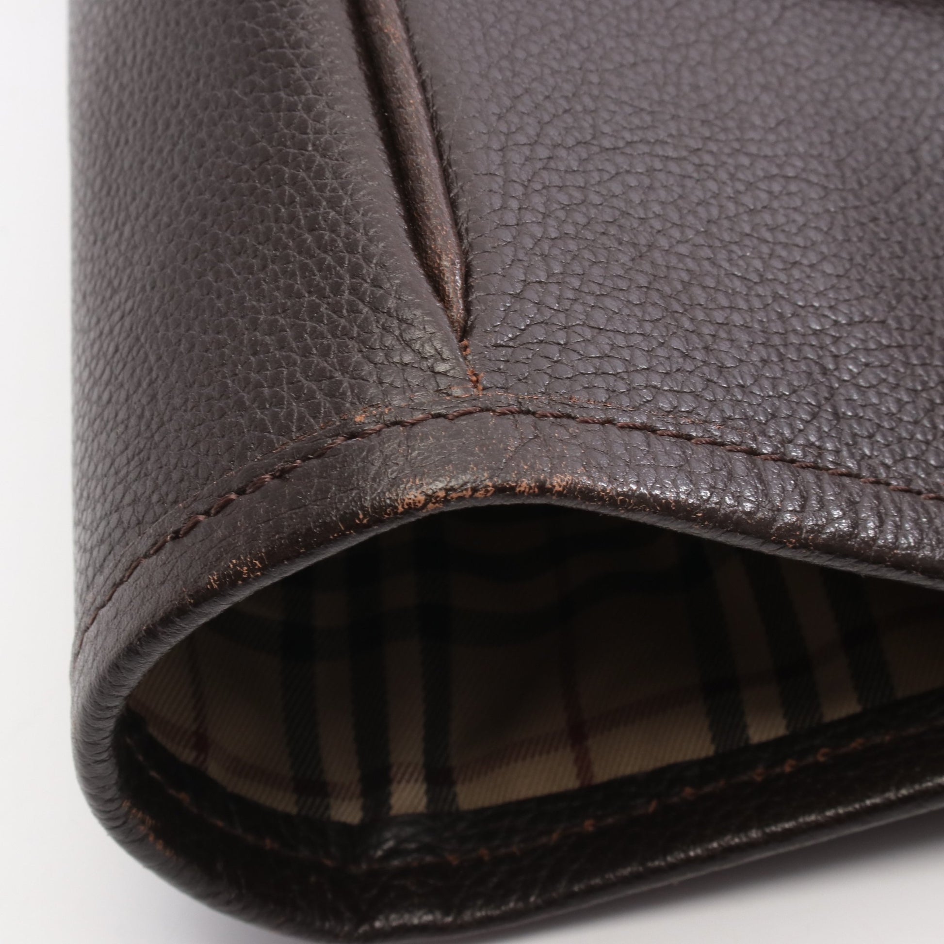 ハンドバッグ トートバッグ レザー ダークブラウン バーバリー バッグ BURBERRY