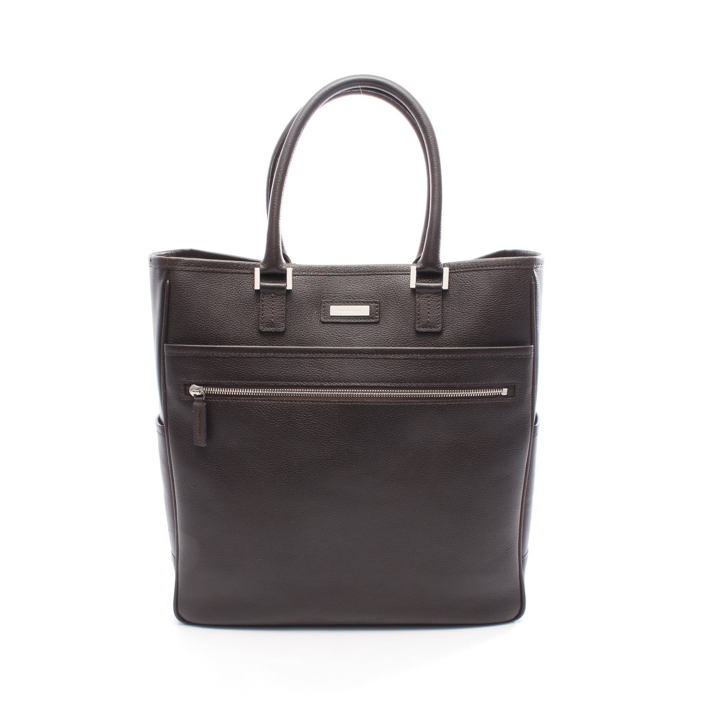 ハンドバッグ トートバッグ レザー ダークブラウン バーバリー バッグ BURBERRY