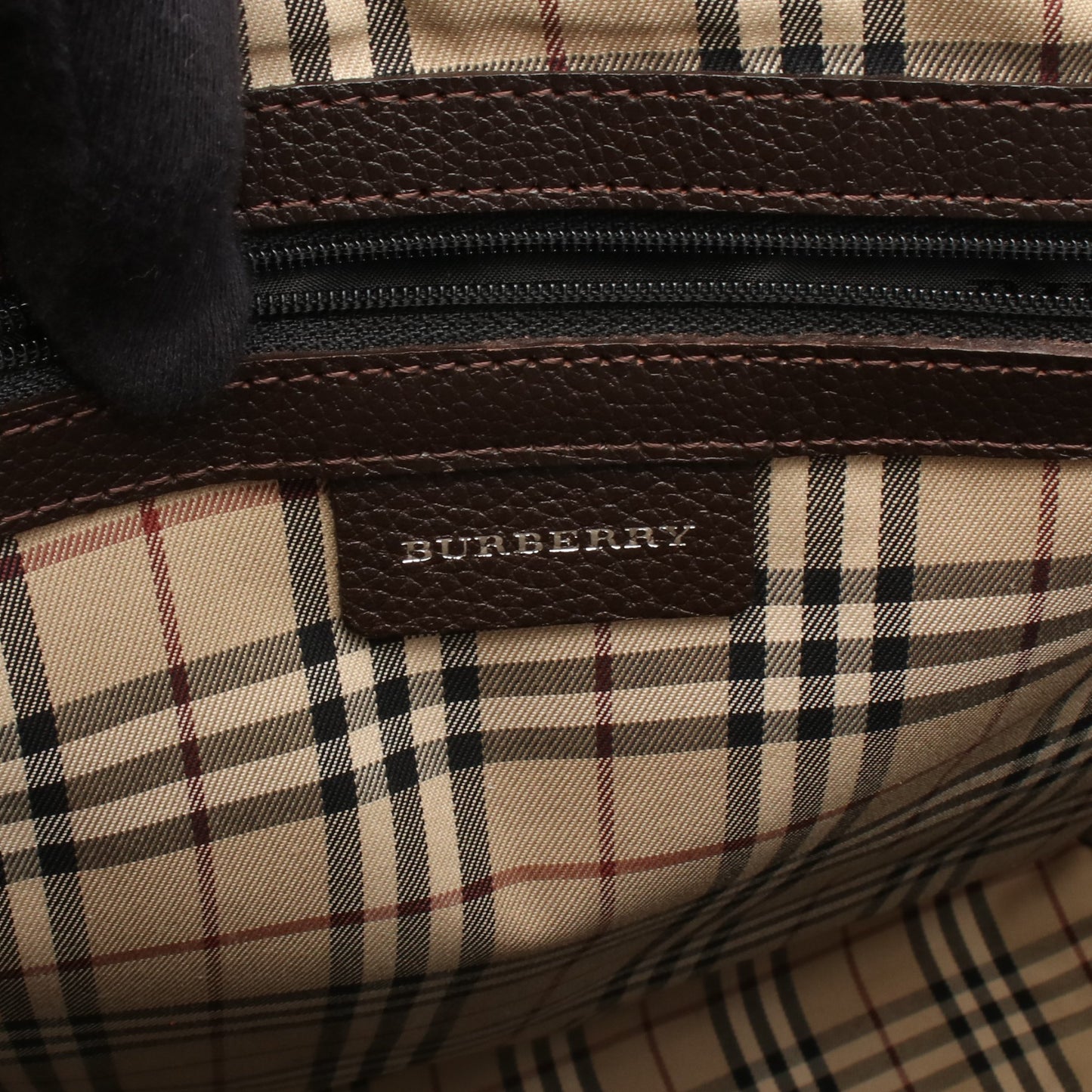 ハンドバッグ トートバッグ レザー ダークブラウン バーバリー バッグ BURBERRY