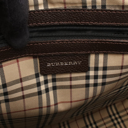 ハンドバッグ トートバッグ レザー ダークブラウン バーバリー バッグ BURBERRY