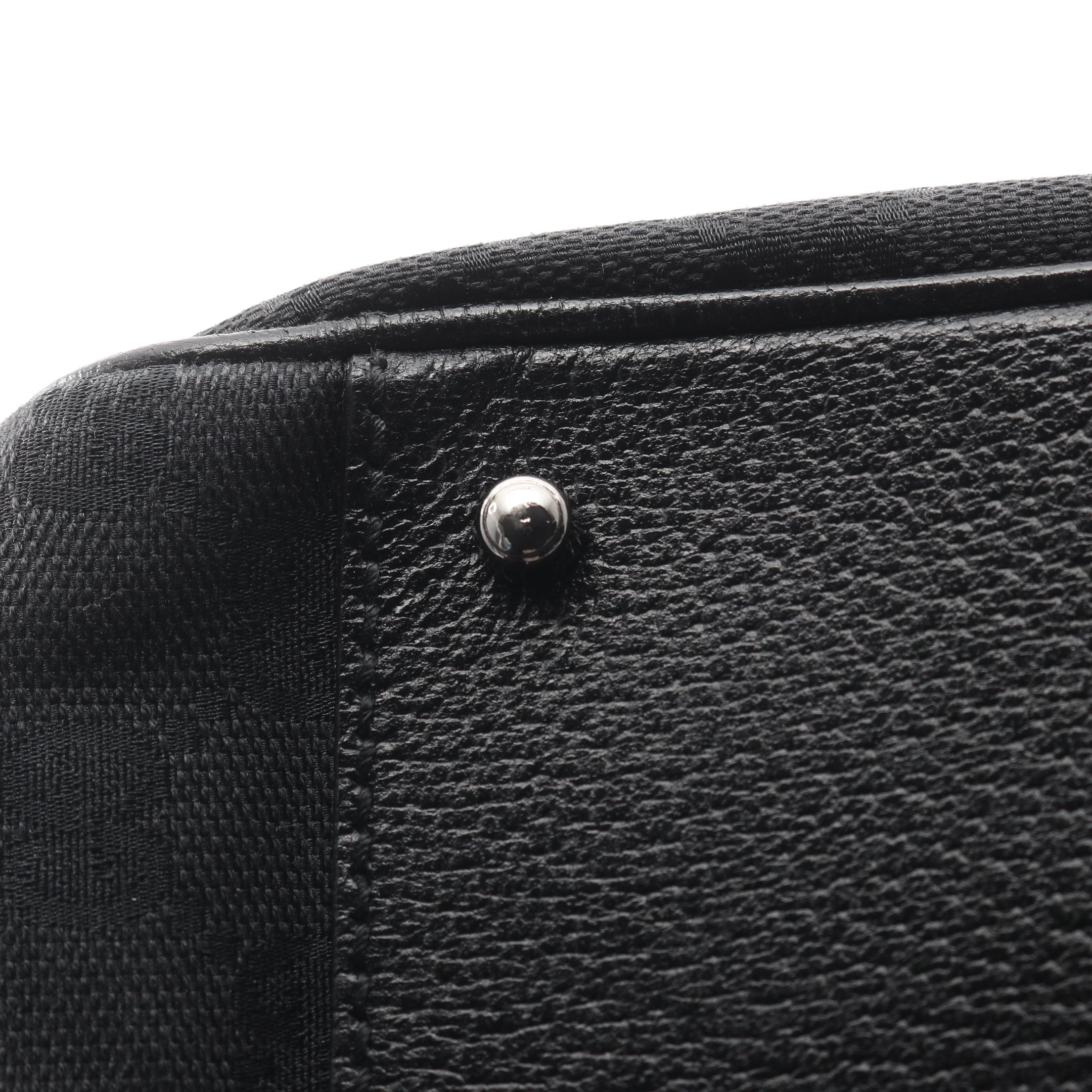 GGキャンバス ハンドバッグ キャンバス レザー ブラック グッチ – RECLO