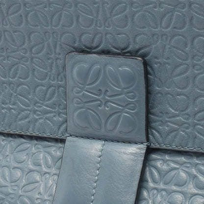 アベニュー リピートアナグラム チェーンショルダーバッグ レザー ブルー ロエベ バッグ LOEWE