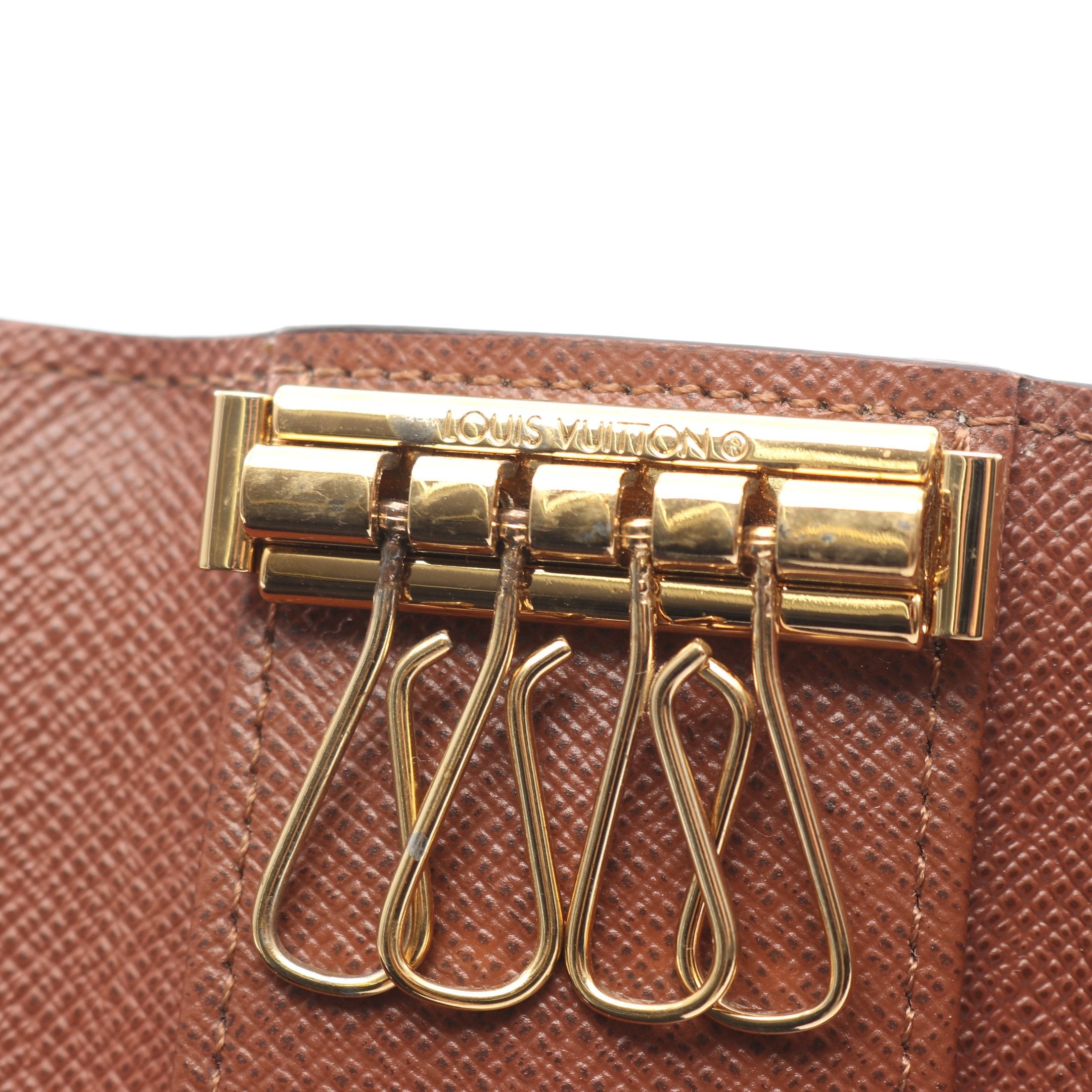 ミュルティクレ4 モノグラム 4連 キーケース PVC ブラウン ルイ