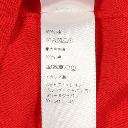 トリオンフ刺繍 クラシックフィット ポロセーター ポロシャツ 長袖 コットン レッド セリーヌ トップス CELINE