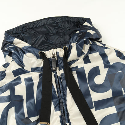 Logo Jackets CAMELUXE ジャケット 総柄 オフホワイト ネイビー フード付き 中綿 マックスマーラ アウター Max Mara