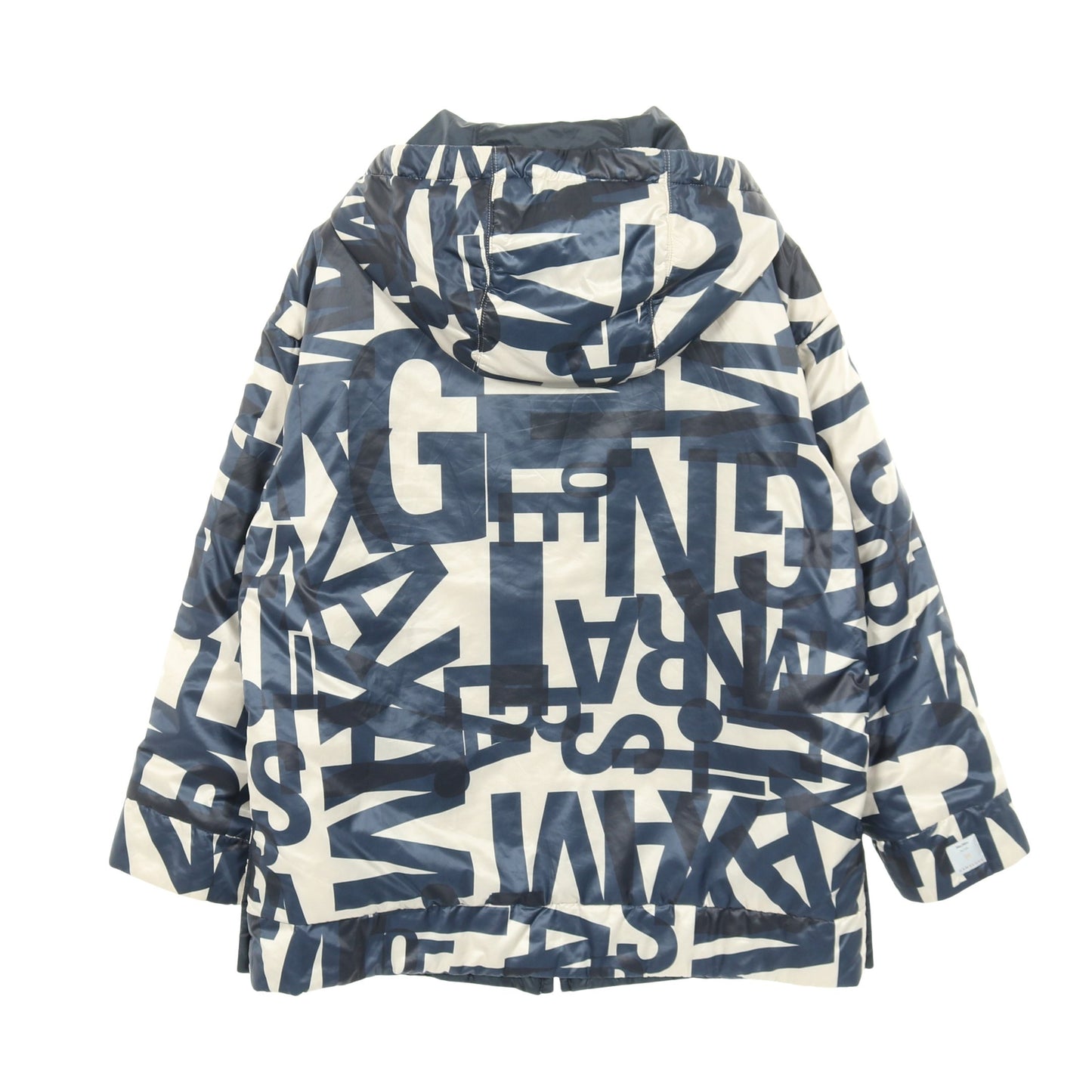 Logo Jackets CAMELUXE ジャケット 総柄 オフホワイト ネイビー フード付き 中綿 マックスマーラ アウター Max Mara