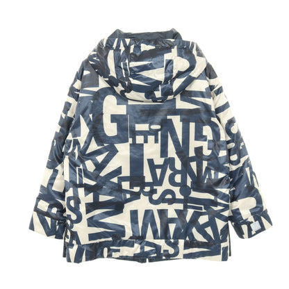 Logo Jackets CAMELUXE ジャケット 総柄 オフホワイト ネイビー フード付き 中綿 マックスマーラ アウター Max Mara
