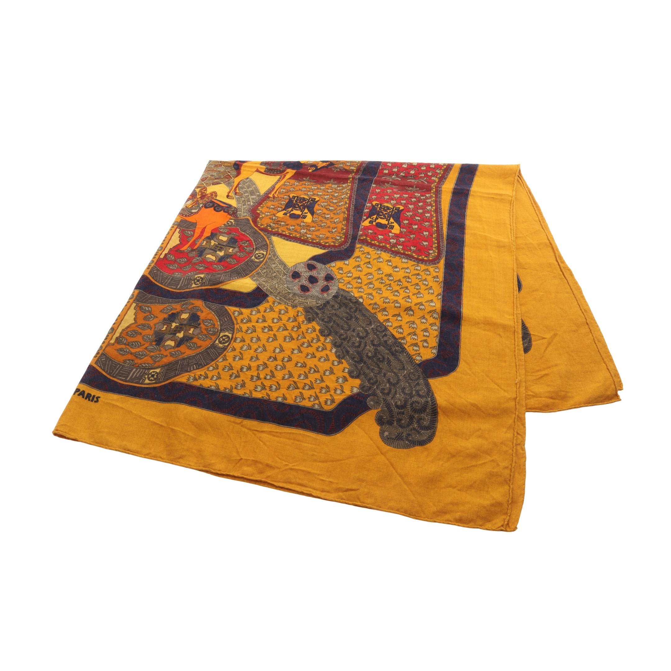 カレジェアン カレ140 ART des STEPPES スカーフ ショール カシミヤ