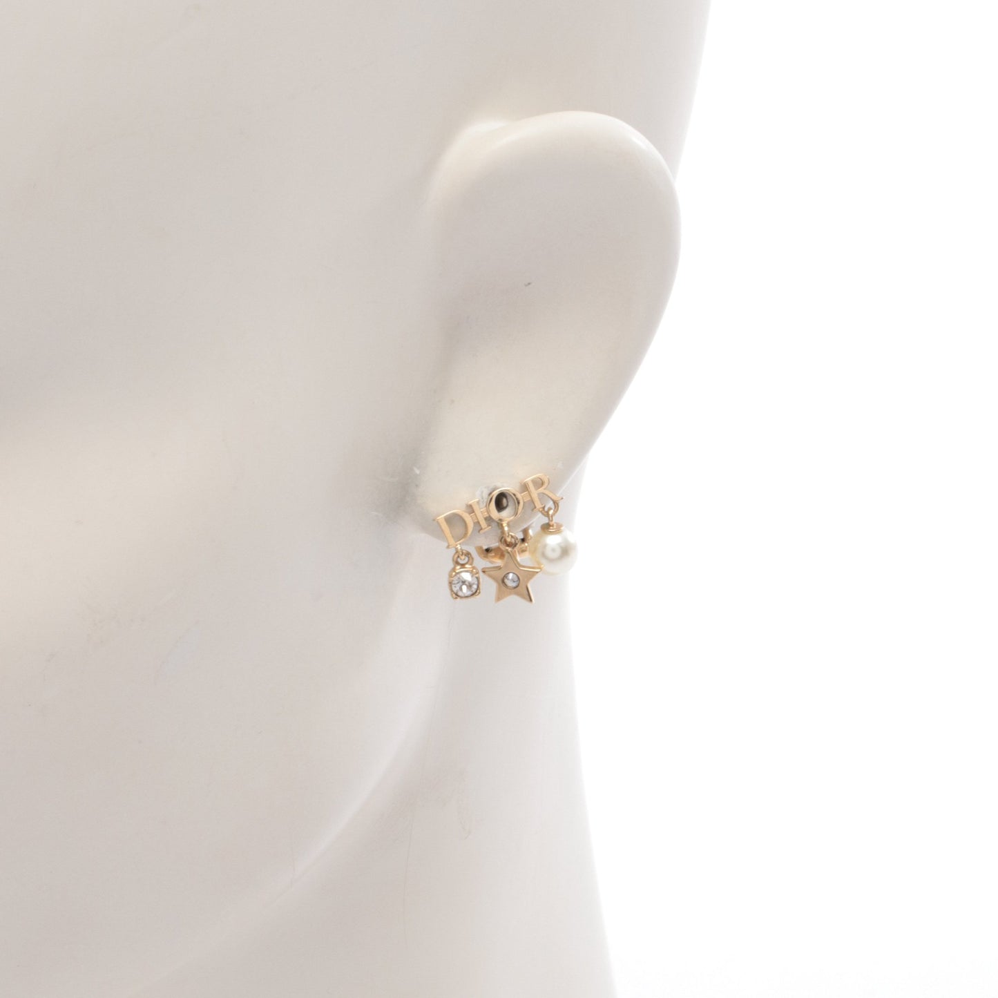 Dio(r)evolution クリップ イヤリング GP フェイクパール ゴールド ホワイト ディオール アクセサリー DIOR