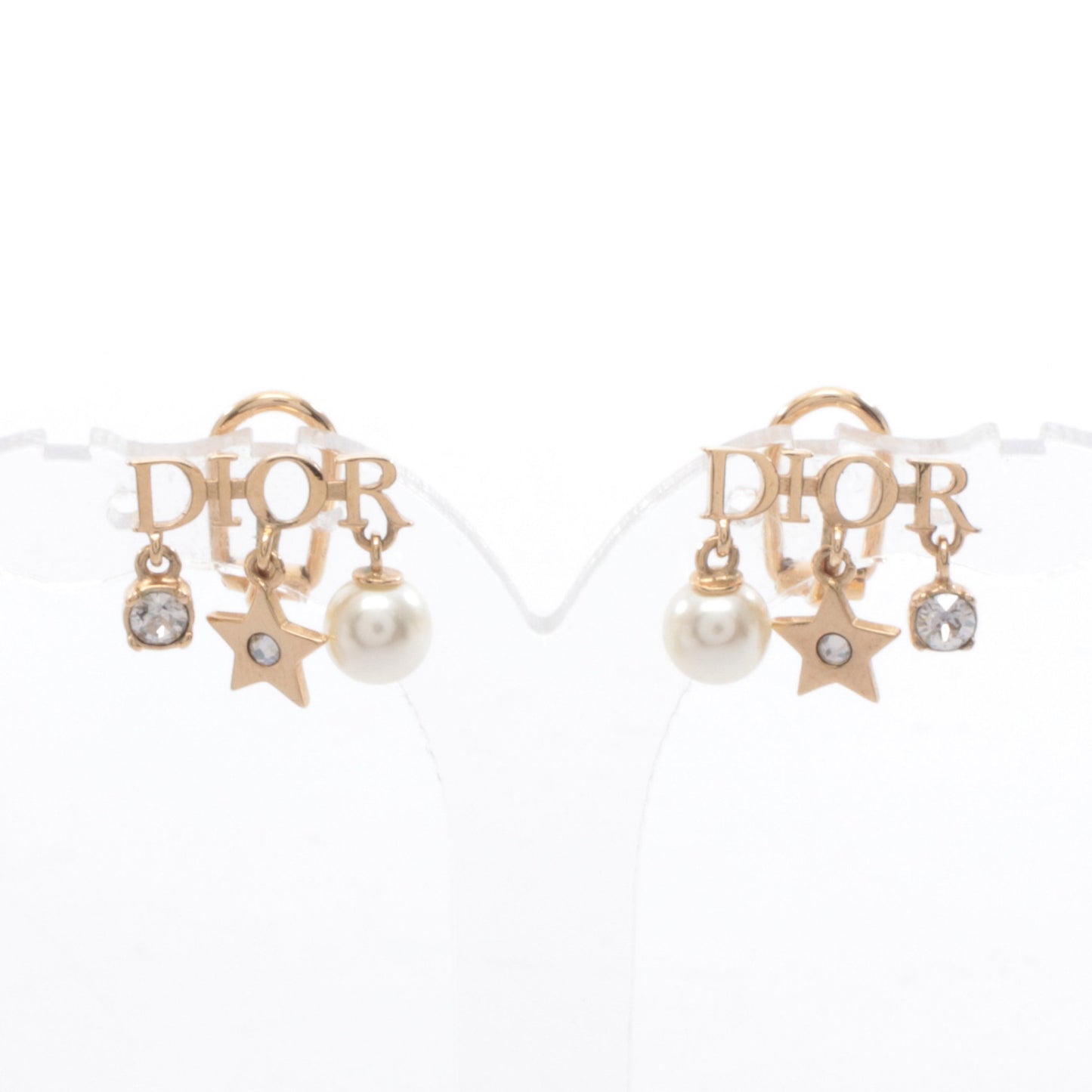 Dio(r)evolution クリップ イヤリング GP フェイクパール ゴールド ホワイト ディオール アクセサリー DIOR