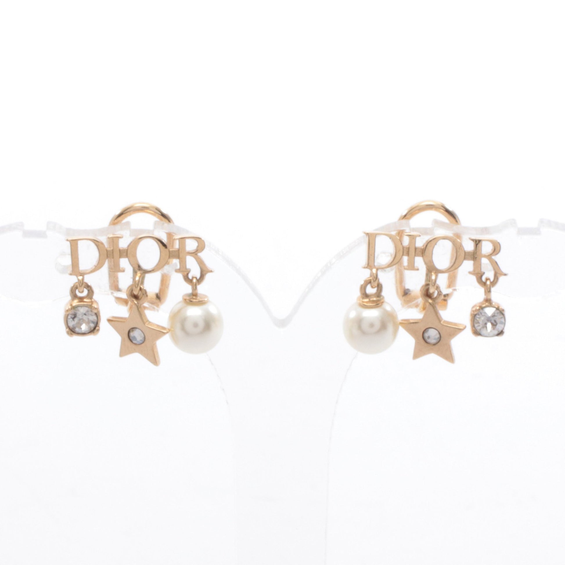 Dio(r)evolution クリップ イヤリング GP フェイクパール ゴールド ホワイト ディオール アクセサリー DIOR