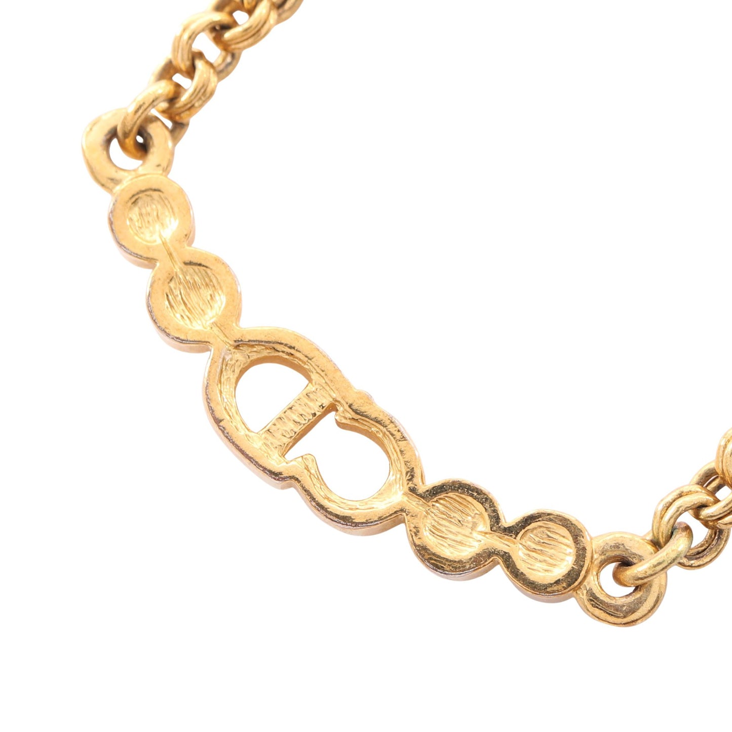 CDロゴ ネックレス GP ラインストーン ゴールド クリア クリスチャンディオール アクセサリー Christian Dior