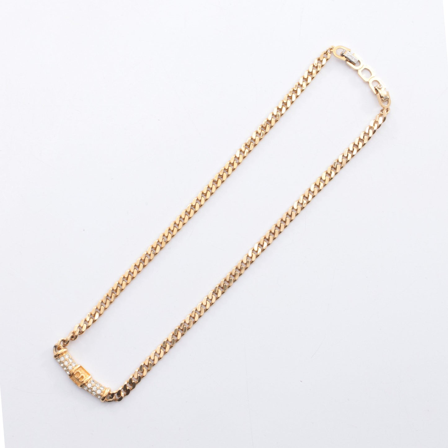 CDロゴ キヘイ ネックレス GP ライストーン ゴールド クリア クリスチャンディオール アクセサリー Christian Dior