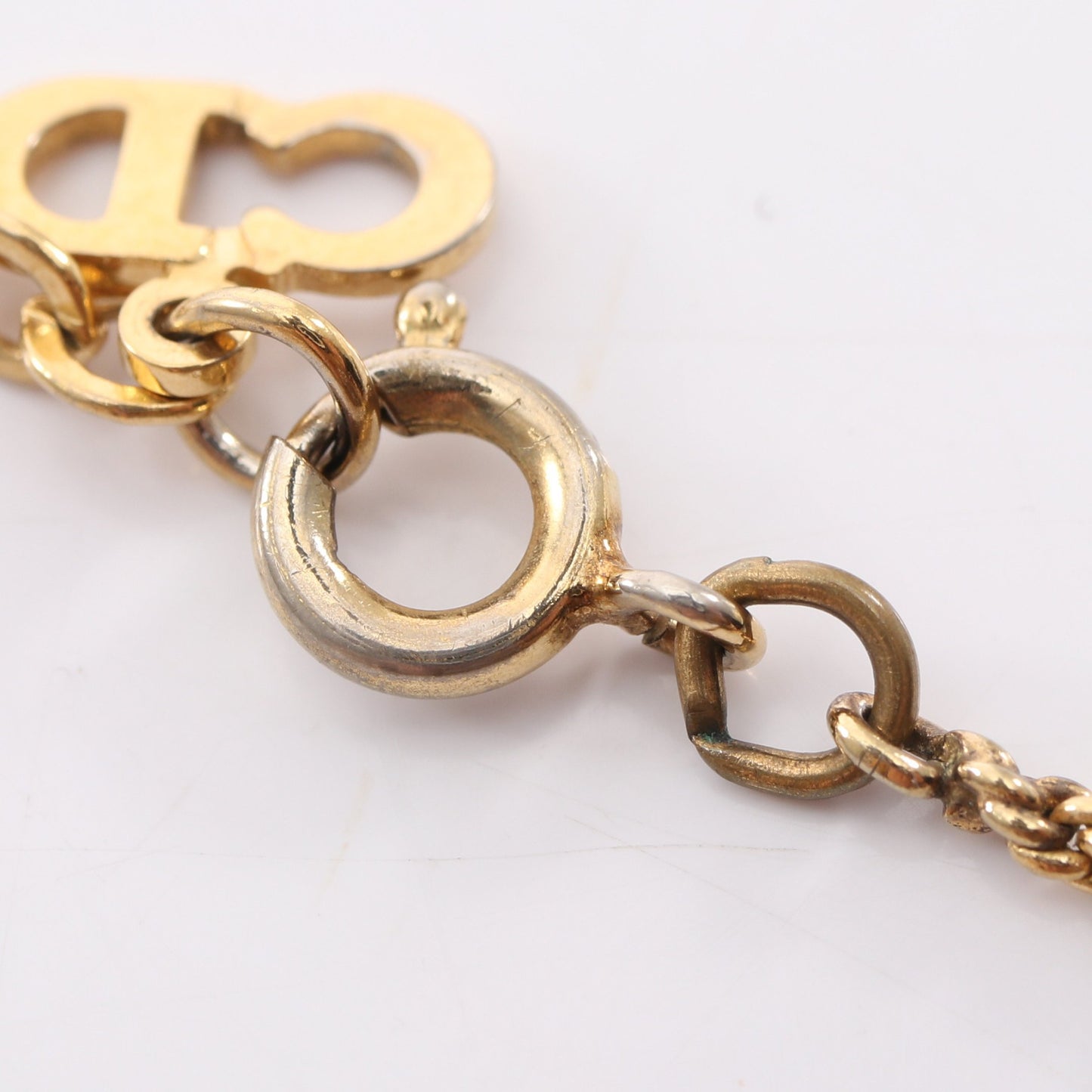 CDロゴ ネックレス GP ラインストーン ゴールド クリア クリスチャンディオール アクセサリー Christian Dior
