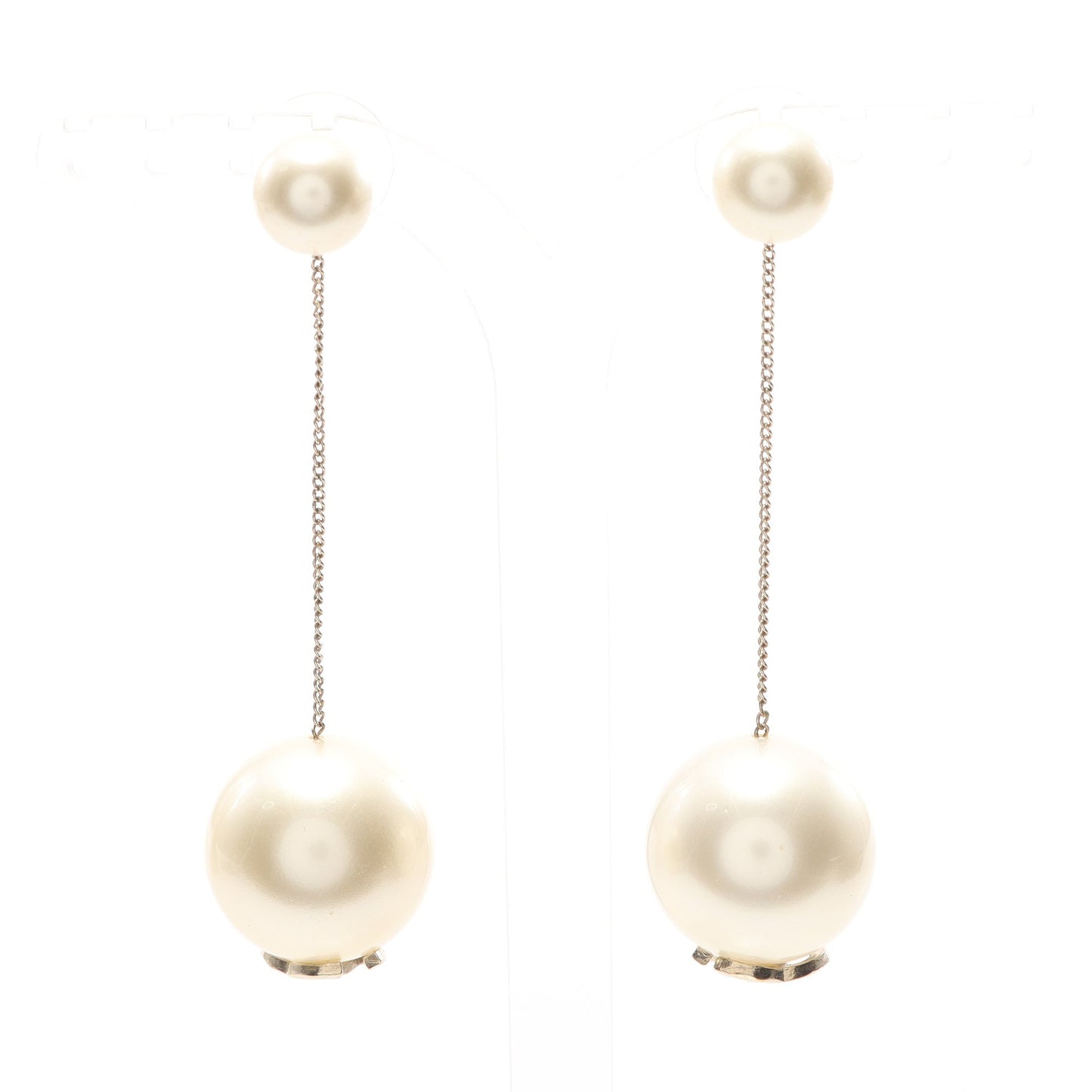 ココマーク ピアス フェイクパール GP ホワイト ゴールド シャネル アクセサリー CHANEL