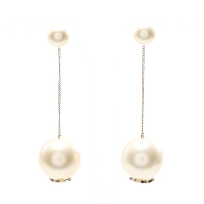 ココマーク ピアス フェイクパール GP ホワイト ゴールド シャネル アクセサリー CHANEL