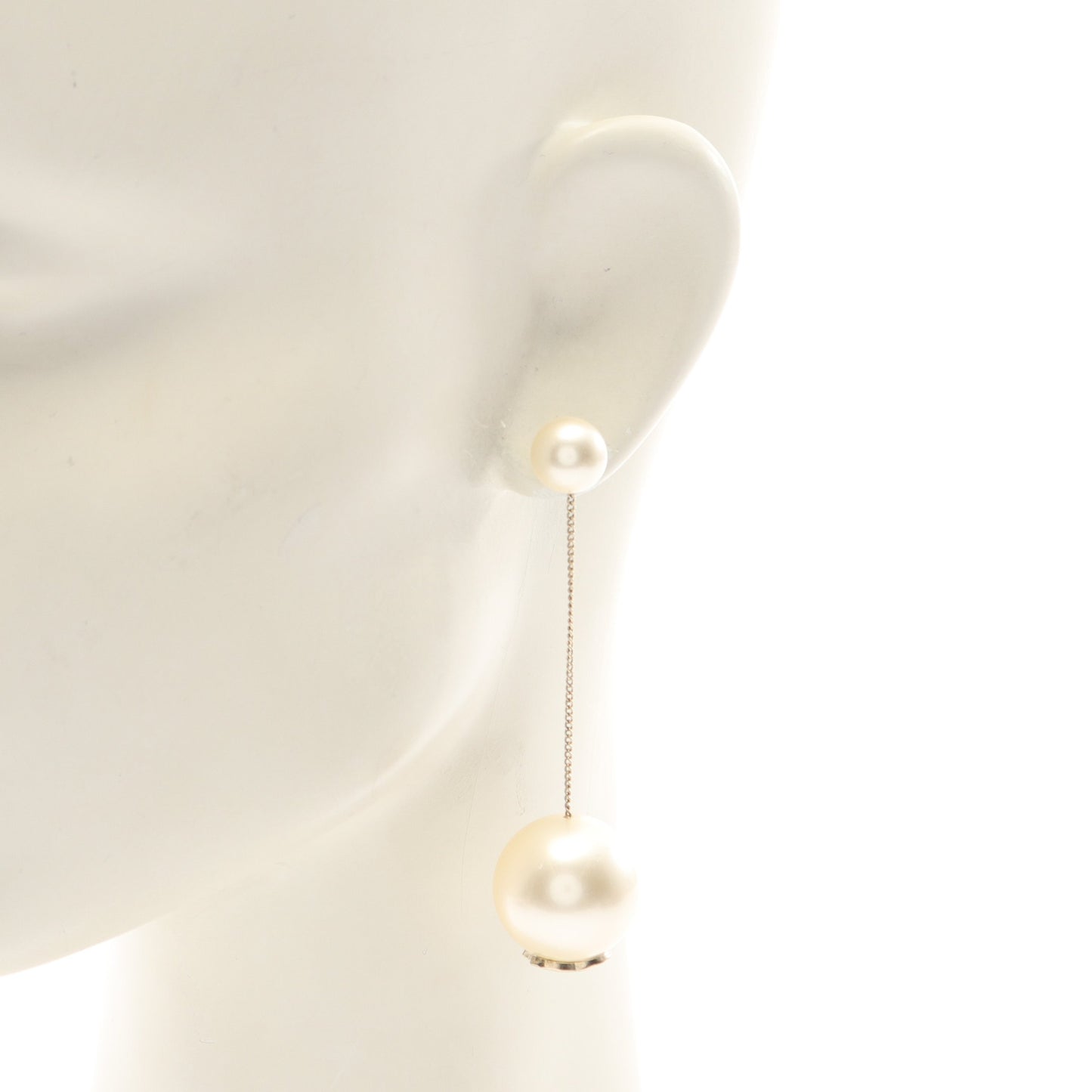 ココマーク ピアス フェイクパール GP ホワイト ゴールド シャネル アクセサリー CHANEL