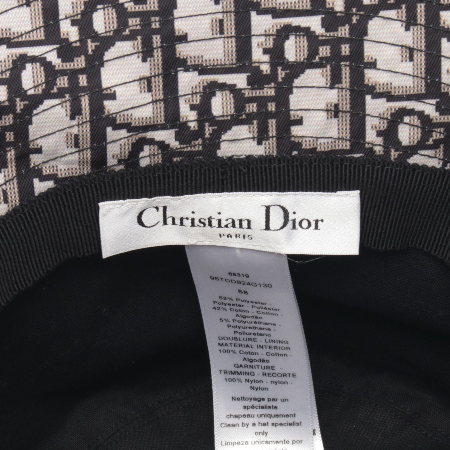 TEDDY-D チュール ボブハット バケットハット 帽子 コットン ブラック クリスチャンディオール 財布・小物 Christian Dior