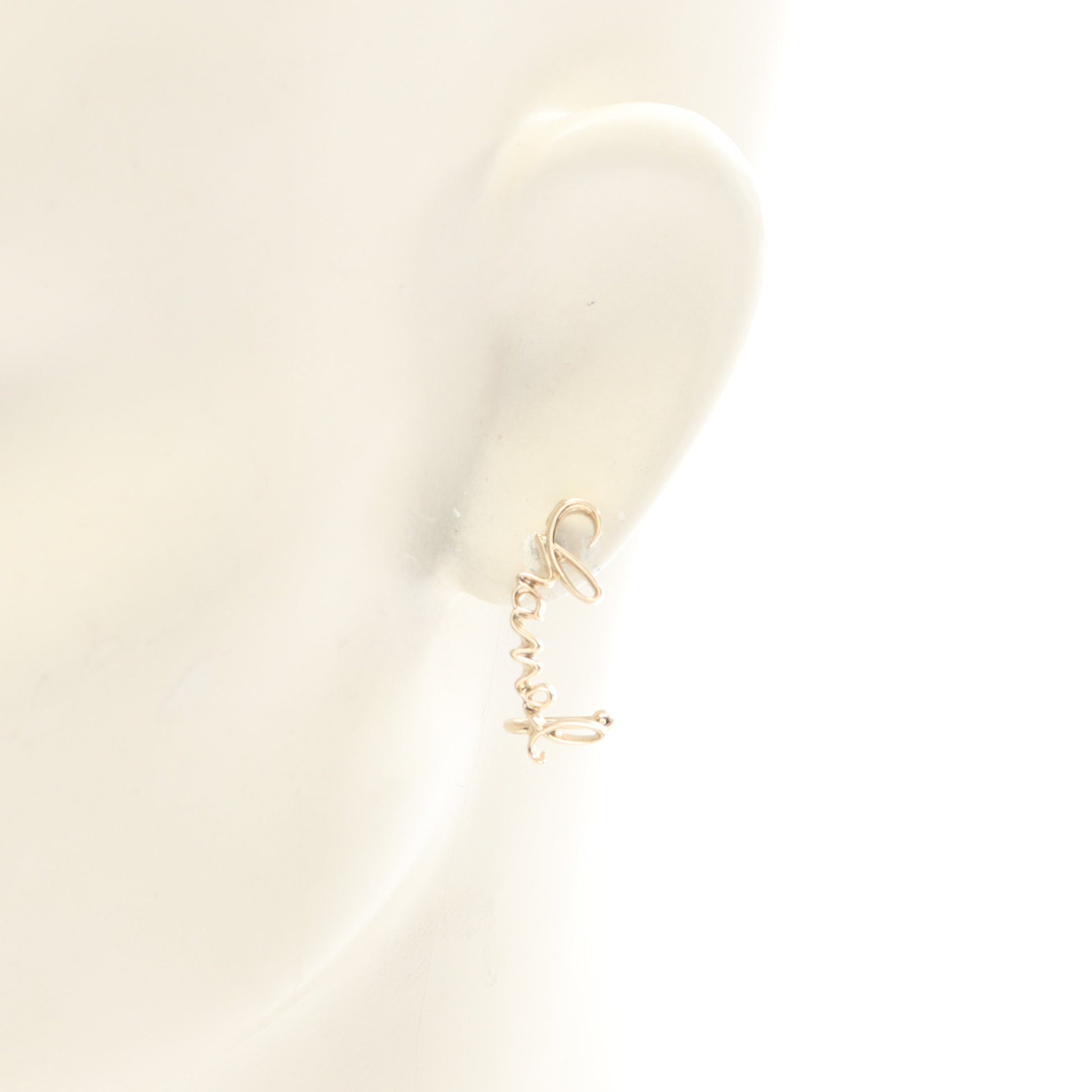 ココマーク ロゴ ピアス GP ラインストーン ゴールド クリア A22P シャネル アクセサリー CHANEL