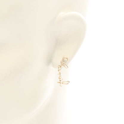 ココマーク ロゴ ピアス GP ラインストーン ゴールド クリア A22P シャネル アクセサリー CHANEL