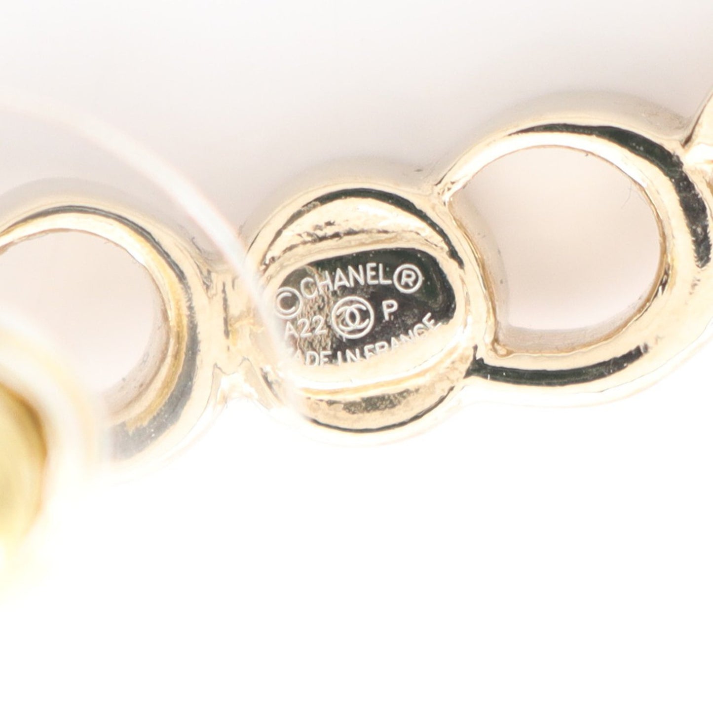 ココマーク ロゴ ピアス GP ラインストーン ゴールド クリア A22P シャネル アクセサリー CHANEL