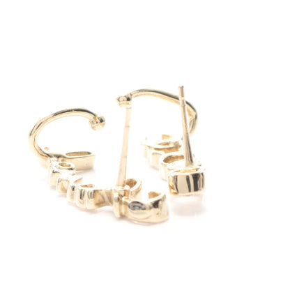 ココマーク ロゴ ピアス GP ラインストーン ゴールド クリア A22P シャネル アクセサリー CHANEL