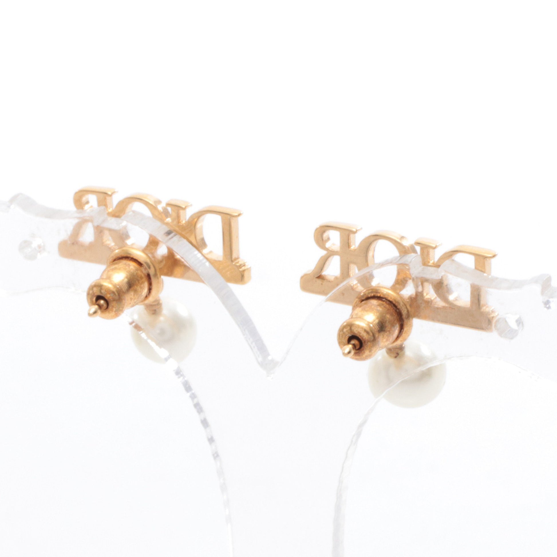 Dio(r)evolution ピアス GP フェイクパール ラインストーン ゴールド ホワイト クリア ディオール アクセサリー DIOR