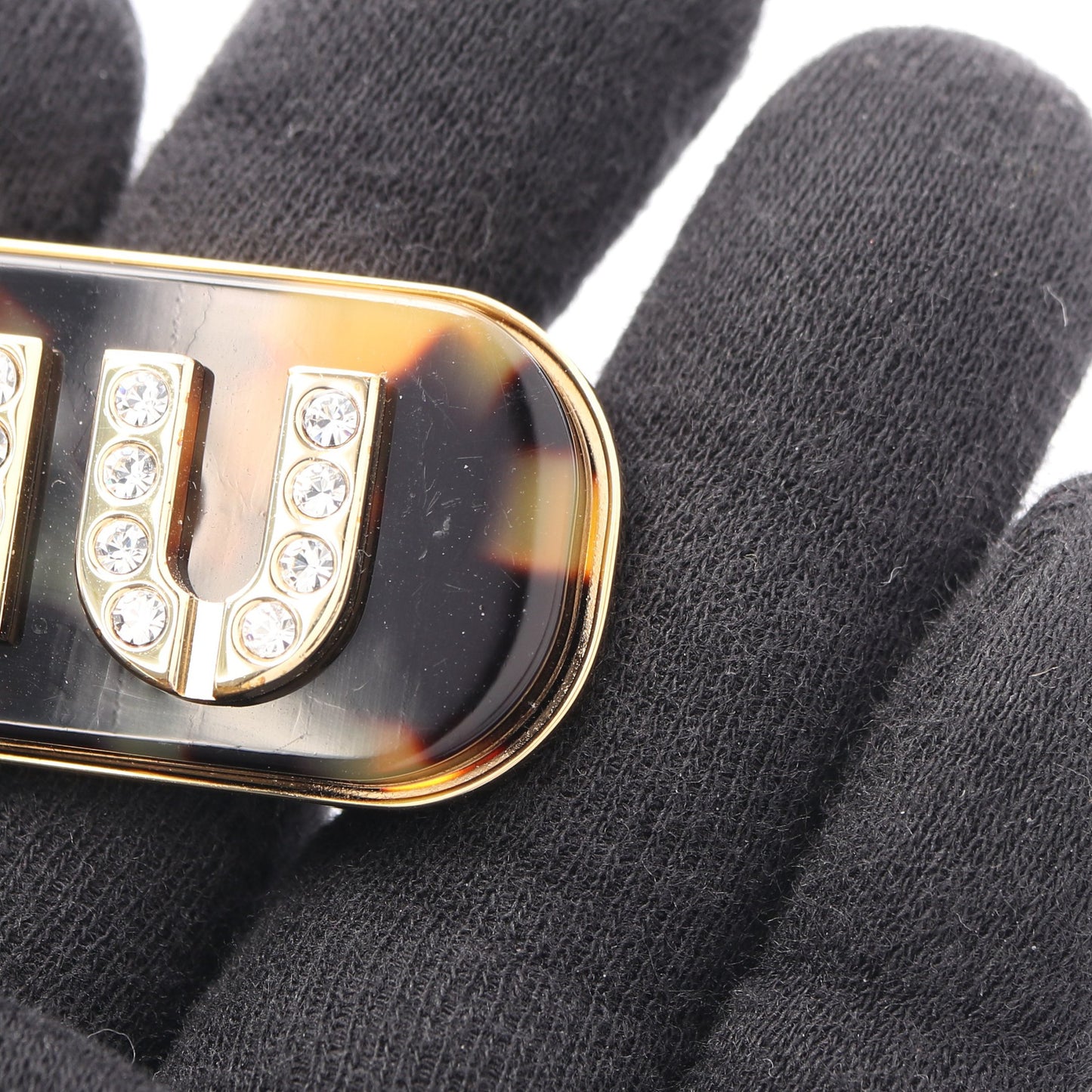 ベルト ロゴバックル レザー ブラック ラインストーン ミュウミュウ 財布・小物 miu miu