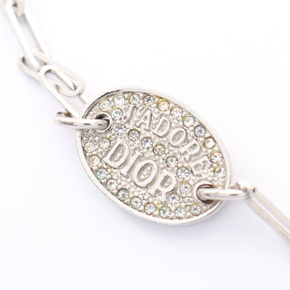 J'ADORE DIOR ネックレス ラインストーン シルバー クリア クリスチャンディオール