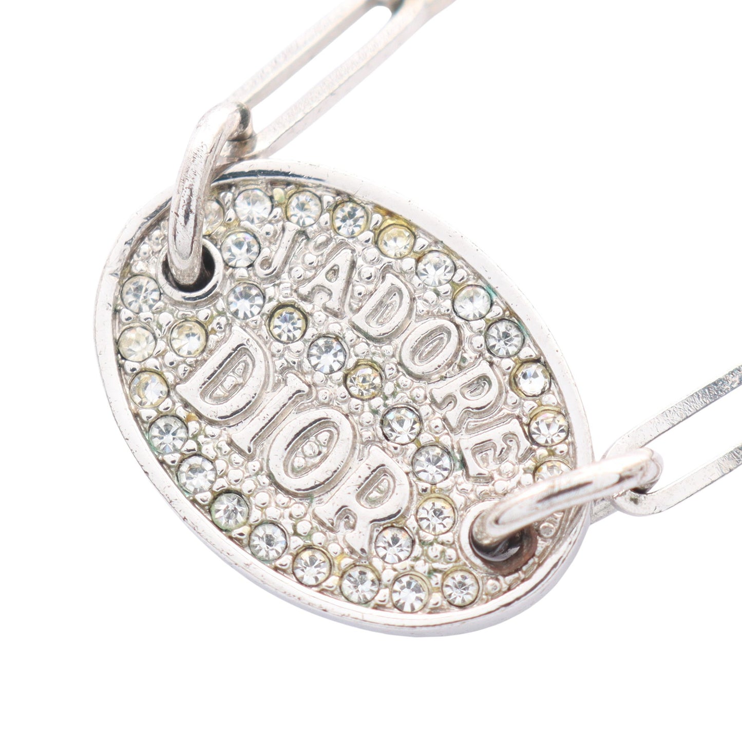J'ADORE DIOR ネックレス ラインストーン シルバー クリア クリスチャンディオール