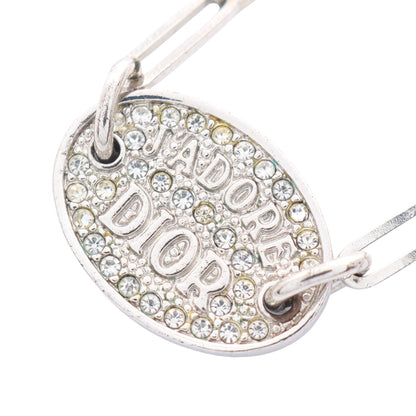 J'ADORE DIOR ネックレス ラインストーン シルバー クリア クリスチャンディオール