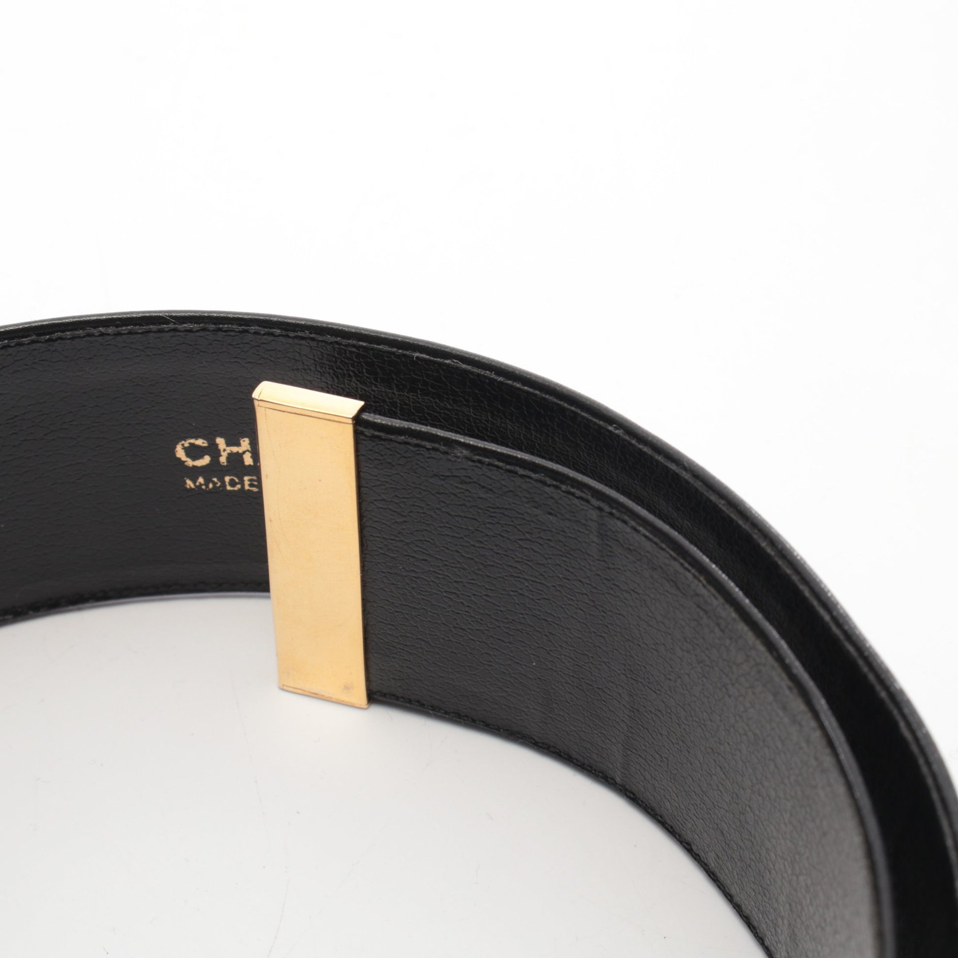 ベルト レザー ブラック ゴールド金具 シャネル 財布・小物 CHANEL