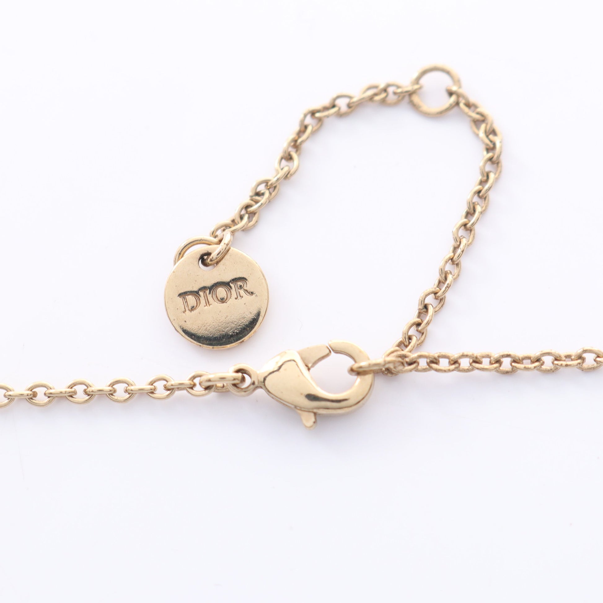 CDロゴ ネックレス GP ラインストーン ゴールド クリア ディオール アクセサリー DIOR