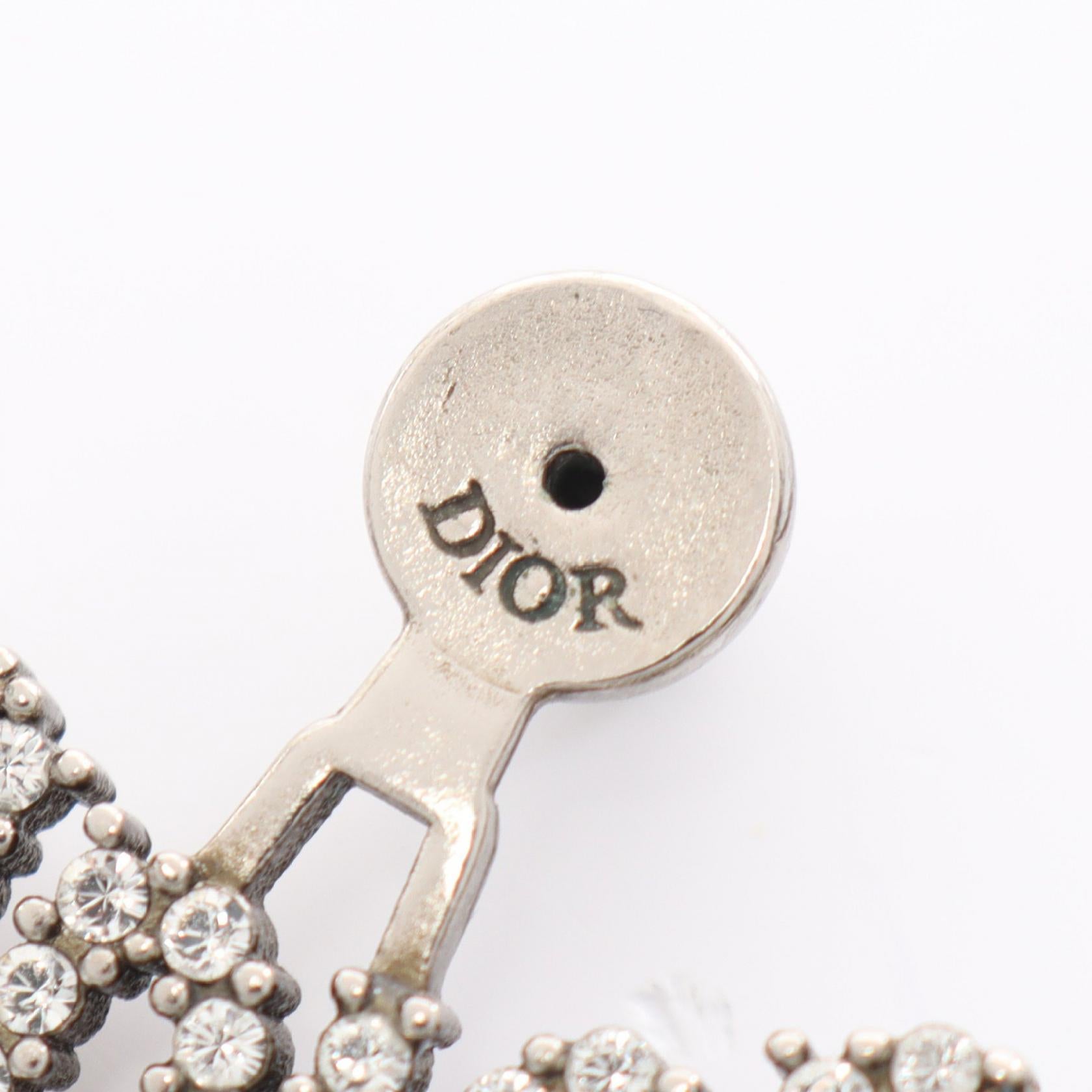 J'ADIOR BEE ピアス ラインストーン シルバー クリア ディオール アクセサリー DIOR