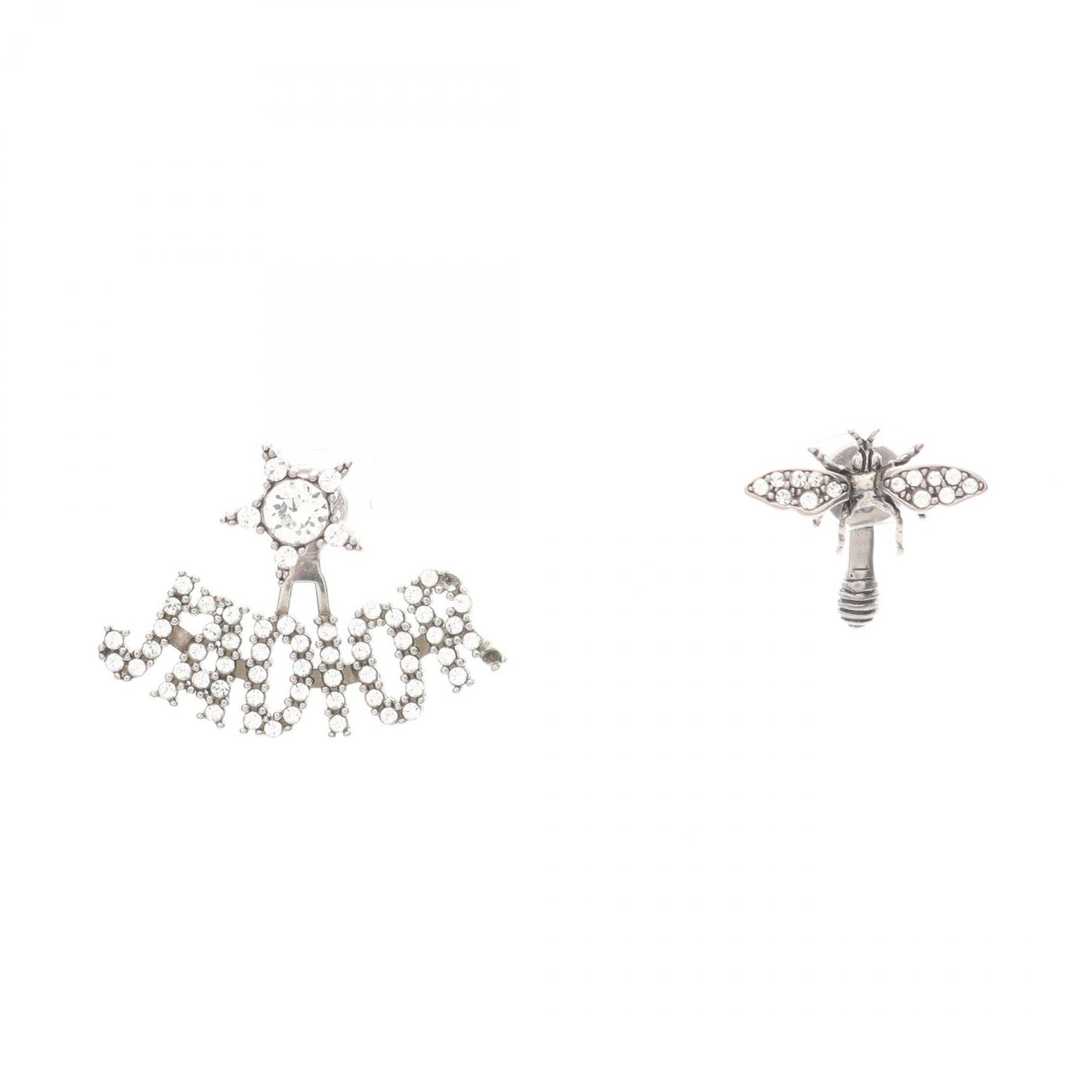 J'ADIOR BEE ピアス ラインストーン シルバー クリア ディオール アクセサリー DIOR