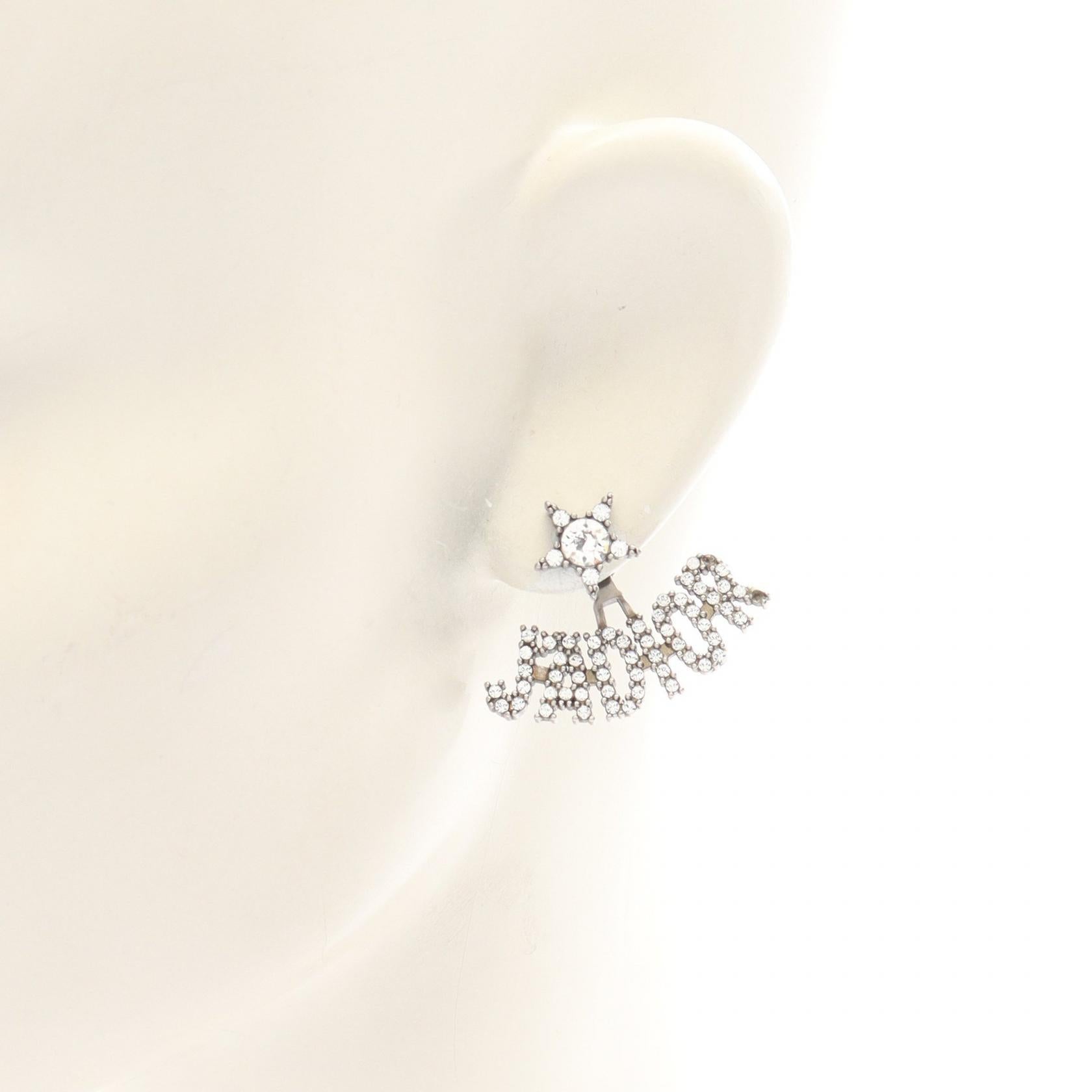 J'ADIOR BEE ピアス ラインストーン シルバー クリア ディオール アクセサリー DIOR