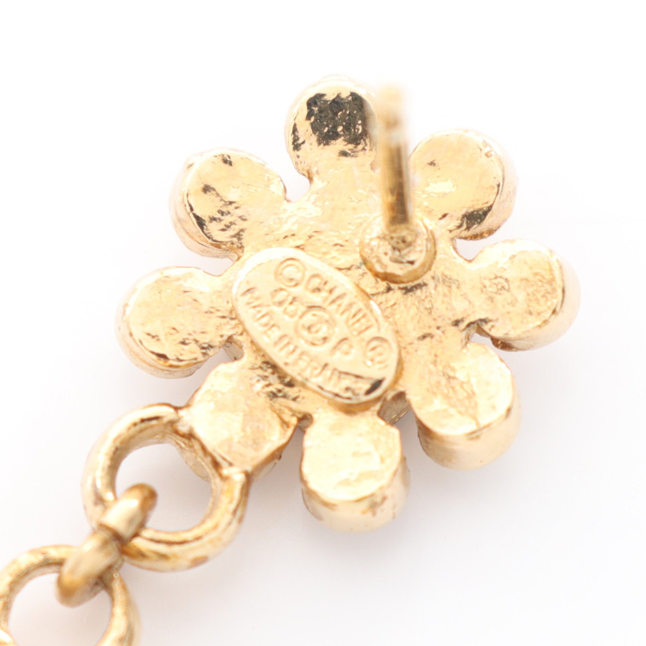 ココマーク ピアス GP ラインストーン ゴールド クリア マルチカラー