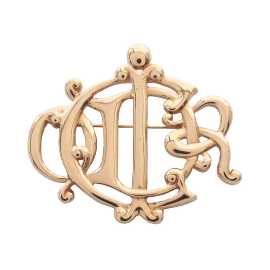 エンブレムロゴ ブローチ GP ゴールド クリスチャンディオール アクセサリー Christian Dior